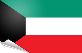 Drapeau adhésif Koweit