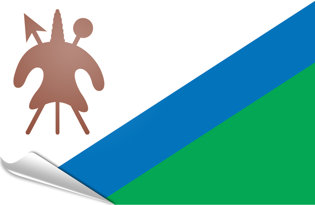 Drapeau adhésif Lesotho