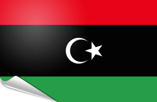 Drapeau adhésif Libye