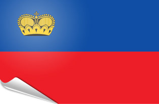 Drapeau adhésif Liechtenstein