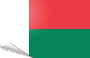 Drapeau adhésif Madagascar