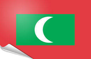 Drapeau adhésif Maldives