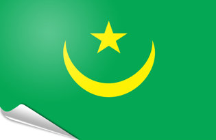Drapeau adhésif Mauritanie
