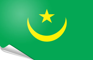 Drapeau adhésif Mauritanie