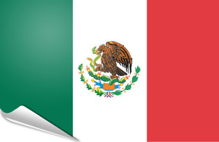 Drapeau adhésif Mexique