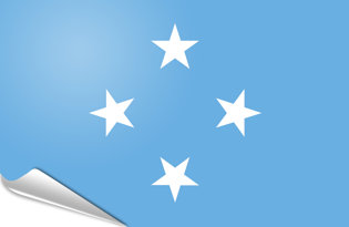 Drapeau adhésif Micronesie