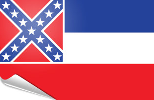 Drapeau adhésif Mississippi