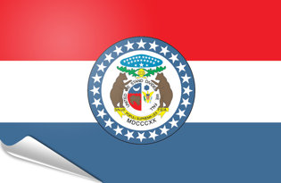 Drapeau adhésif Missouri