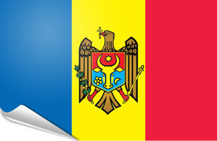 Drapeau adhésif Moldavie