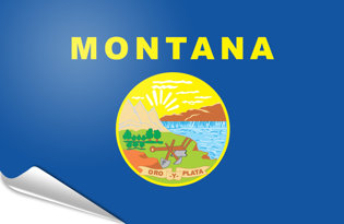 Drapeau adhésif Montana