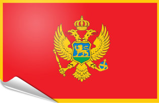 Drapeau adhésif Montenegro