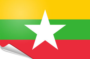 Drapeau adhésif Myanmar