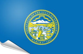 Drapeau adhésif Nebraska