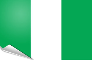 Drapeau adhésif Nigeria