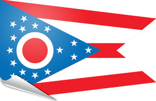 Drapeau adhésif Ohio