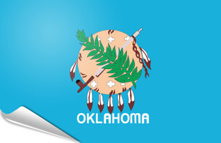 Drapeau adhésif Oklahoma