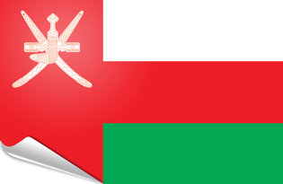 Drapeau adhésif Oman