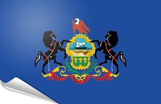 Drapeau adhésif Pennsylvanie