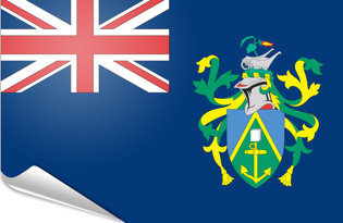 Drapeau adhésif Iles Pitcairn