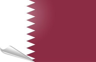 Drapeau adhésif Qatar