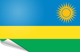 Drapeau adhésif Rwanda