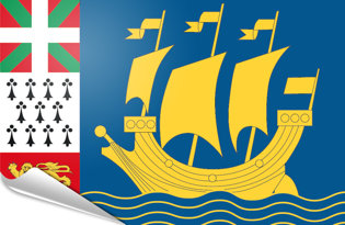 Drapeau adhésif Saint Pierre et Miquelon