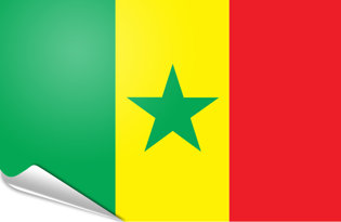 Drapeau adhésif Senegal