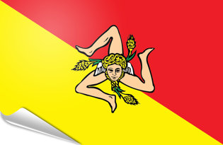 Drapeau adhésif Sicile