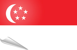 Drapeau adhésif Singapour