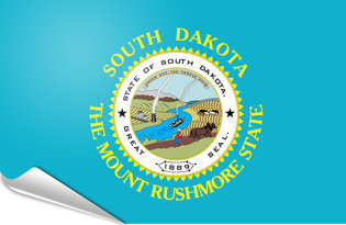 Drapeau adhésif Dakota du Sud