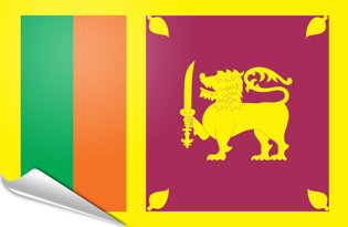 Drapeau adhésif Sri Lanka