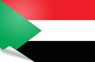Drapeau adhésif Soudan