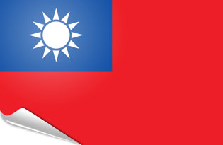 Drapeau adhésif Taiwan