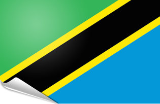 Drapeau adhésif Tanzanie