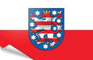 Drapeau adhésif Thuringe