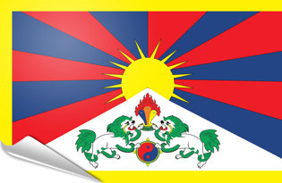 Drapeau adhésif Tibet