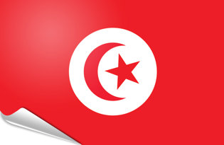 Drapeau adhésif Tunisie