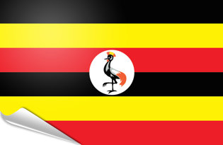Drapeau adhésif Ouganda