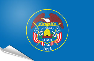 Drapeau adhésif Utah