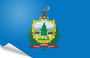 Drapeau adhésif Vermont