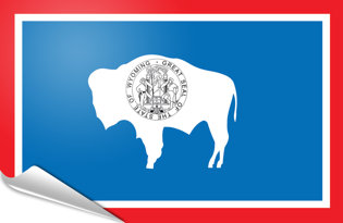 Drapeau adhésif Wyoming