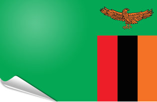 Drapeau adhésif Zambie