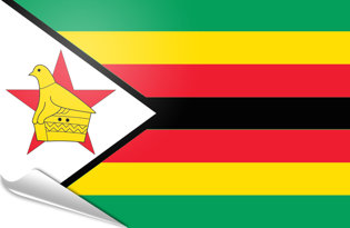 Drapeau adhésif Zimbabwe