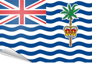 Drapeau adhésif Ocean Indien Britannique