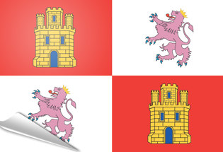 Drapeau adhésif Castille et Leon