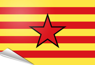 Drapeau adhésif Estelada aragonesa