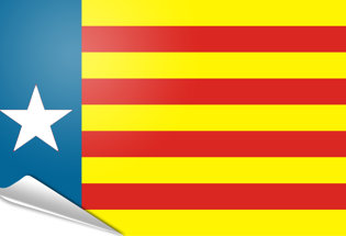 Drapeau adhésif Estelada valenciana