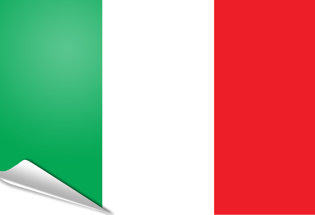 Drapeau adhésif Italie