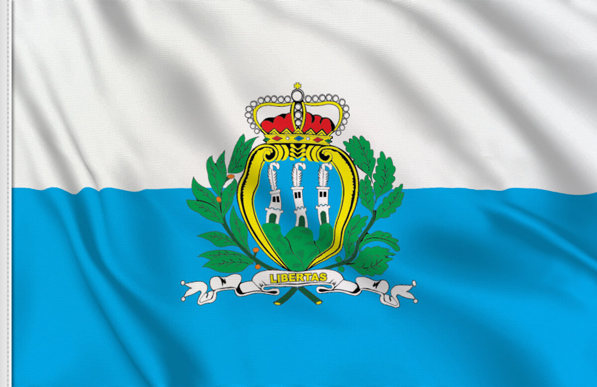 Drapeau De Saint-marin Vectoriel Coup De Pinceau Avec Modèle De Fond Grunge 40177328