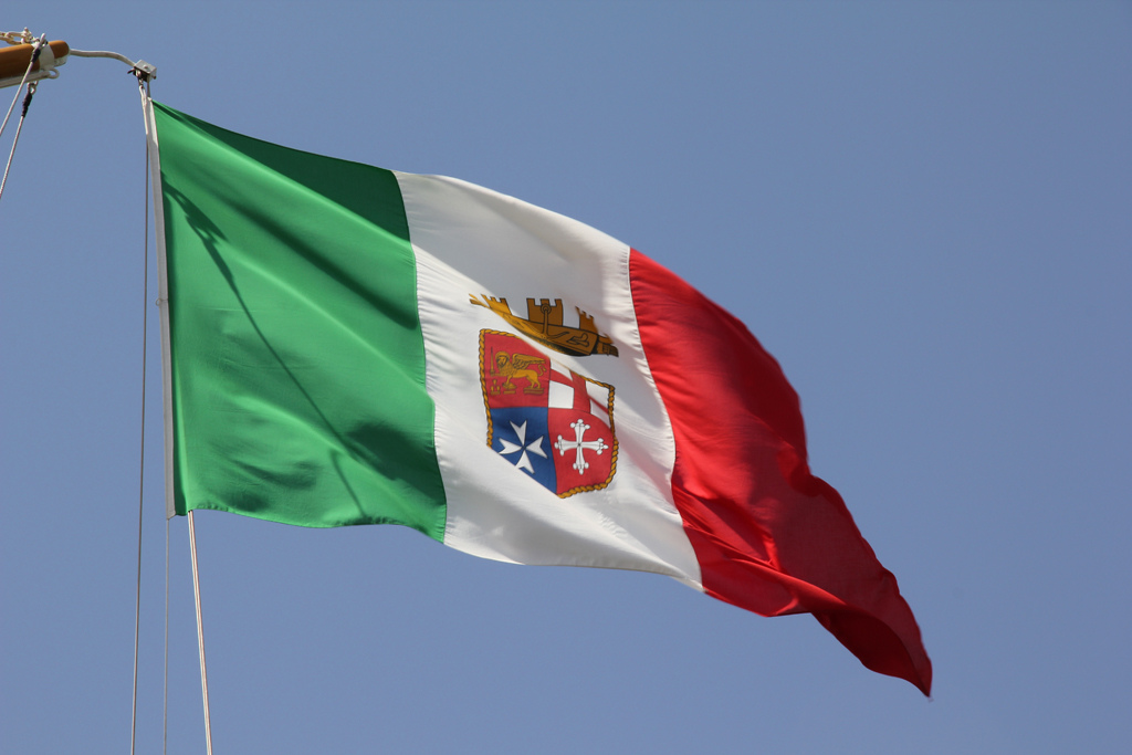 Drapeau Royaume D'Italie Couronne – 150x90cm, Marine Militaire, AZ FLAG Neuf